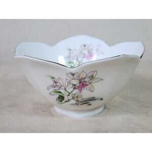 Lotus Flower Bowl Porcelain Price Products Japan Gold Trim 4 1/2" Asian Decor